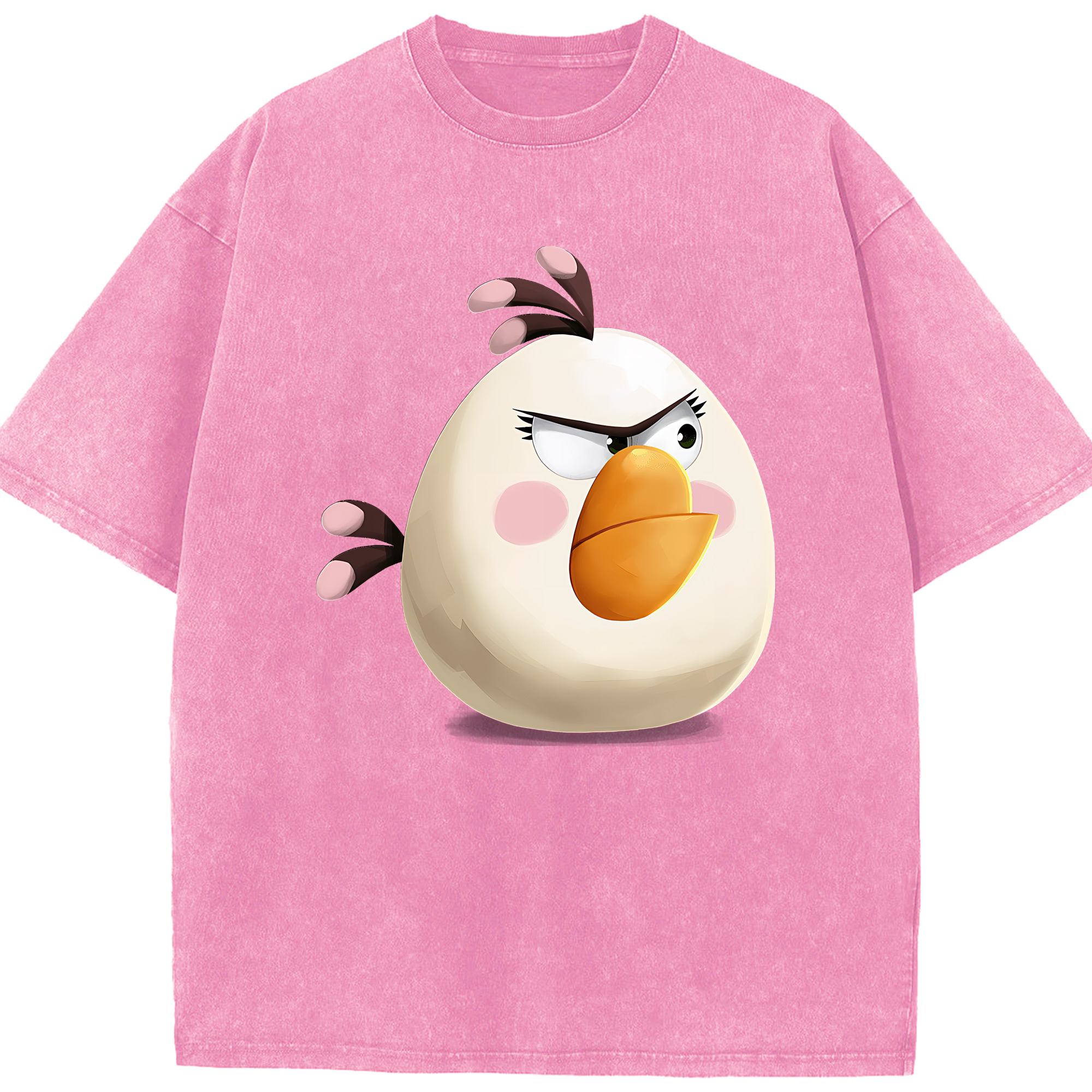 （画像用） Angry Birds アングリーバード 綿100% ヴィンテージ風 半袖Tシャツ（フロントプリント）